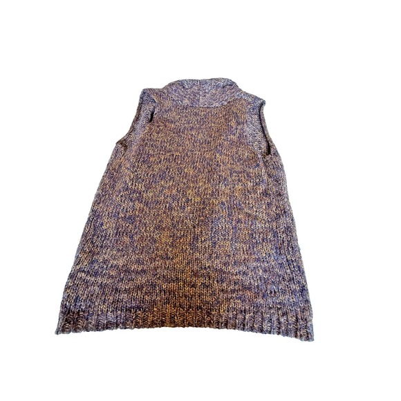 Dress Barn Womens Acrylic Blend Open Sweater Vest Browns/Metallic Gold Size Med - Picture 10 of 10